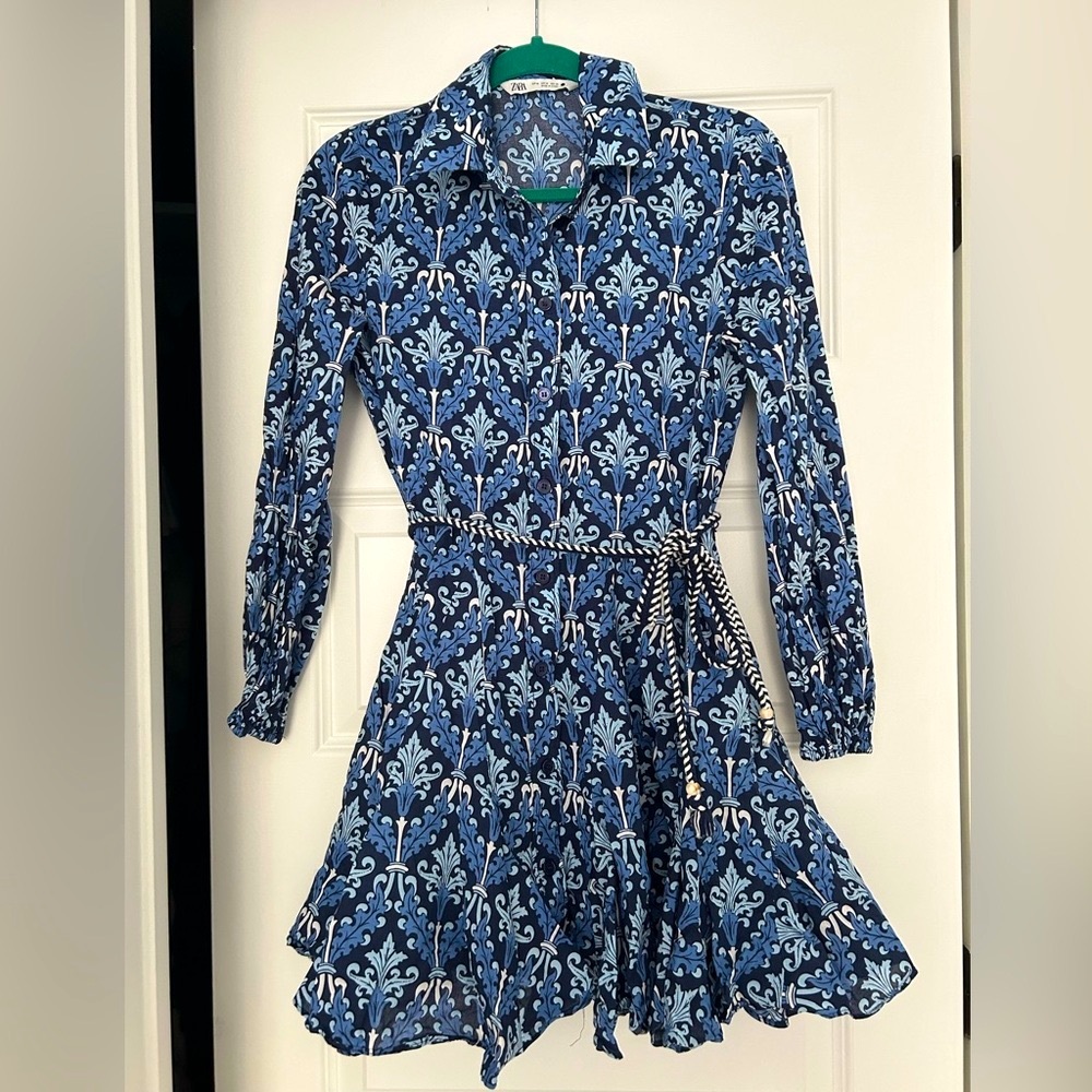 ZARA blue mini dress, Size M